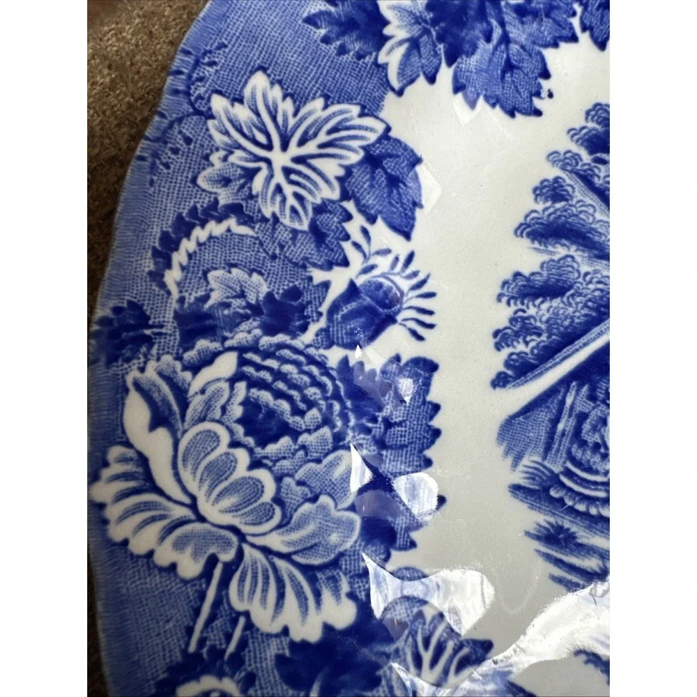 Replacement Woods Ware English Scenery Blue White 10 In Dinner PlateEngland